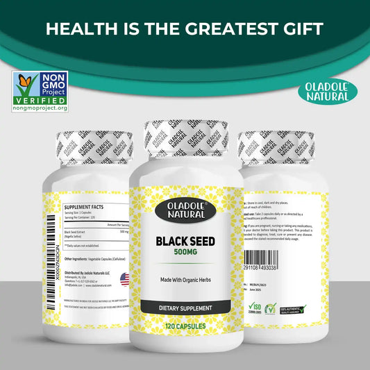 Oladole Natural Black Seed 500 mg 120 Capsules