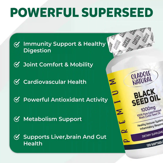 Oladole Natural Black Seed Oil 1000mg 120 Softgel