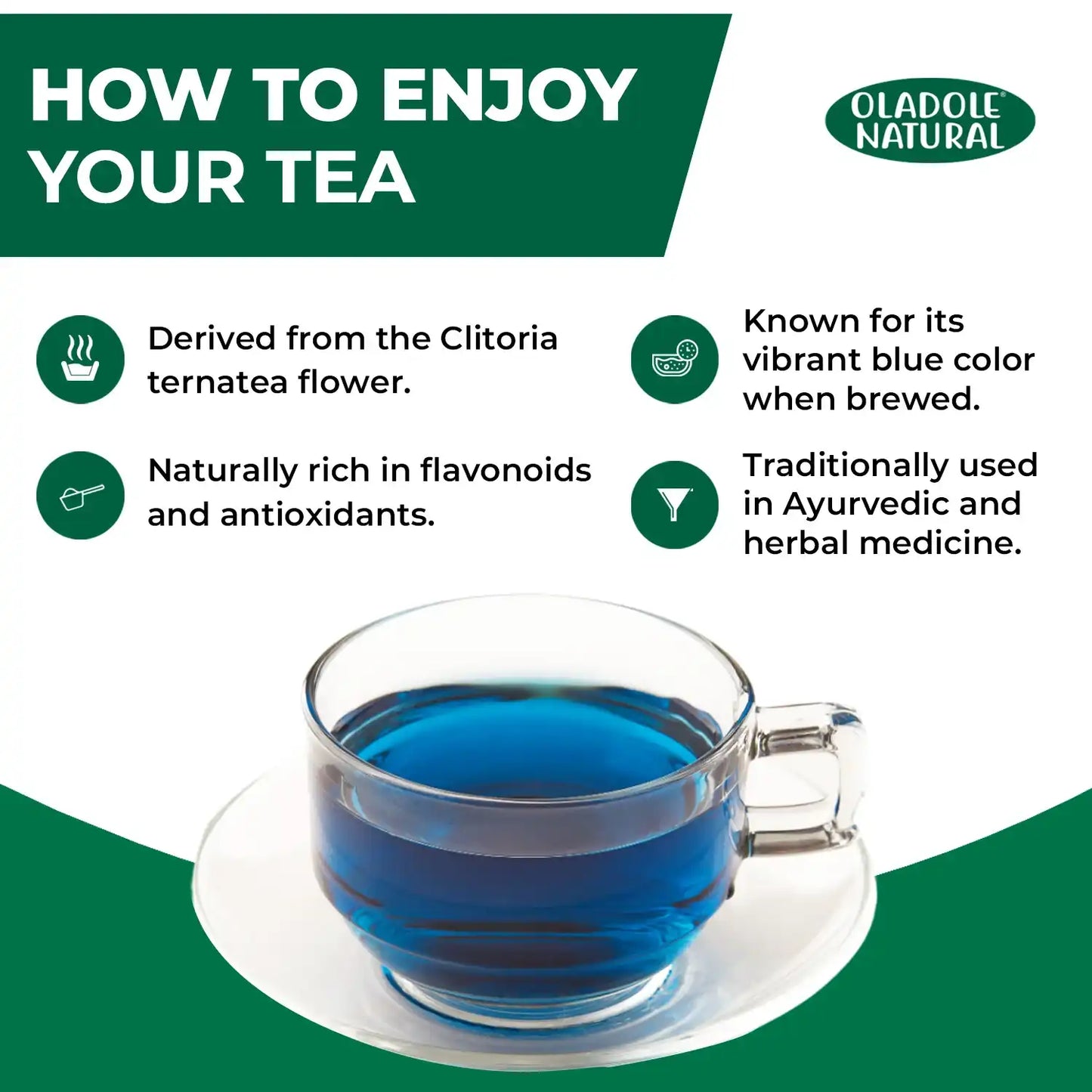 Oladole Natural Blue Butterfly Pea Tea 100g