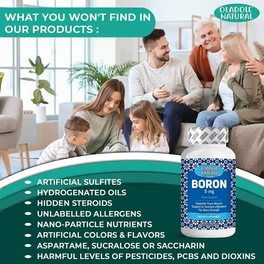 Oladole Natural Boron 5mg Supplement 120 Tablets