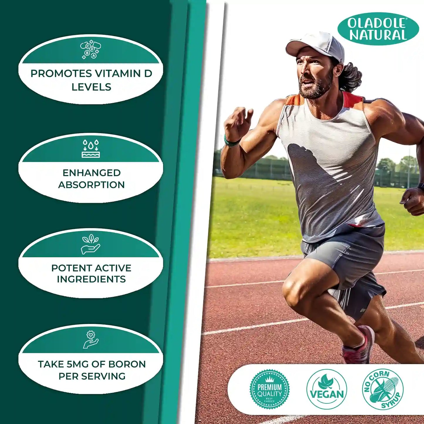 Oladole Natural Boron 5mg Supplement 120 Tablets