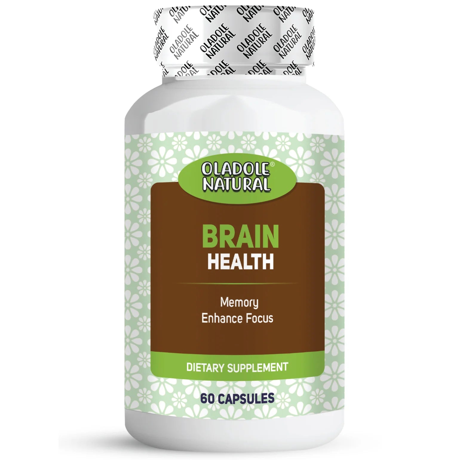مكمل غذائي طبيعي لتعزيز صحة الدماغ من أولادول مع فيتامين ب12، 60 كبسولة 