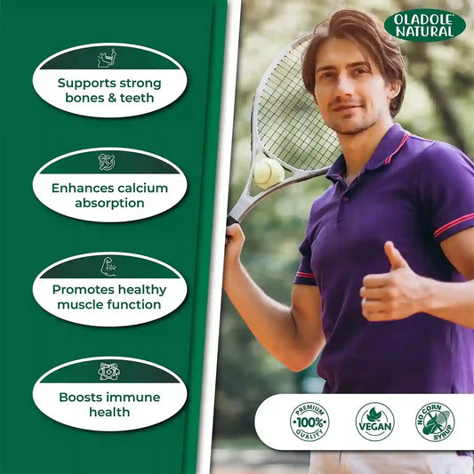 Oladole Natural Calcium + Vitamin D3 Supplement 120 Softgels