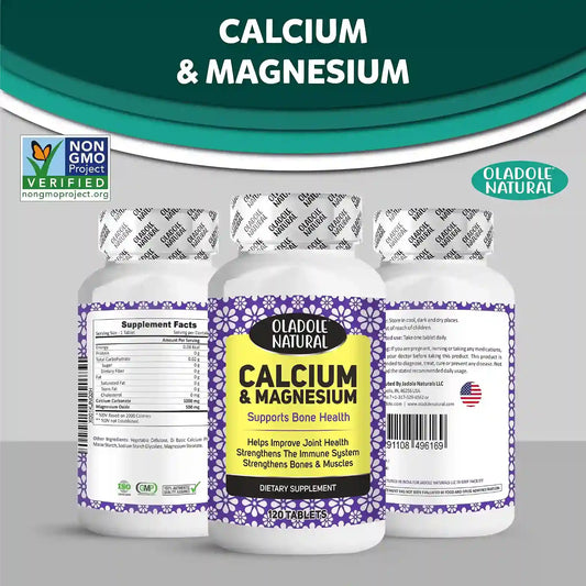 Oladole Natural Calcium & Magnesium Complex 1500Mg 120 Tablets