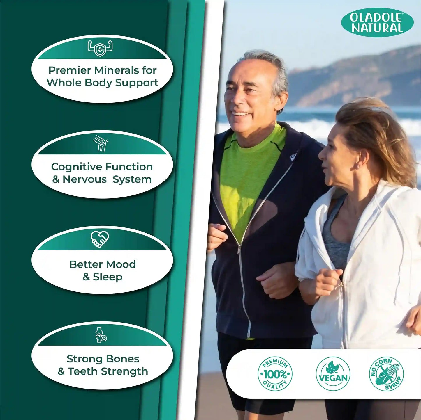 Oladole Natural Calcium & Magnesium Complex 1500Mg 120 Tablets