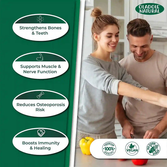 Oladole Natural Calcium, Magnesium, Zinc & Vitamin D Supplement 150 Softgels