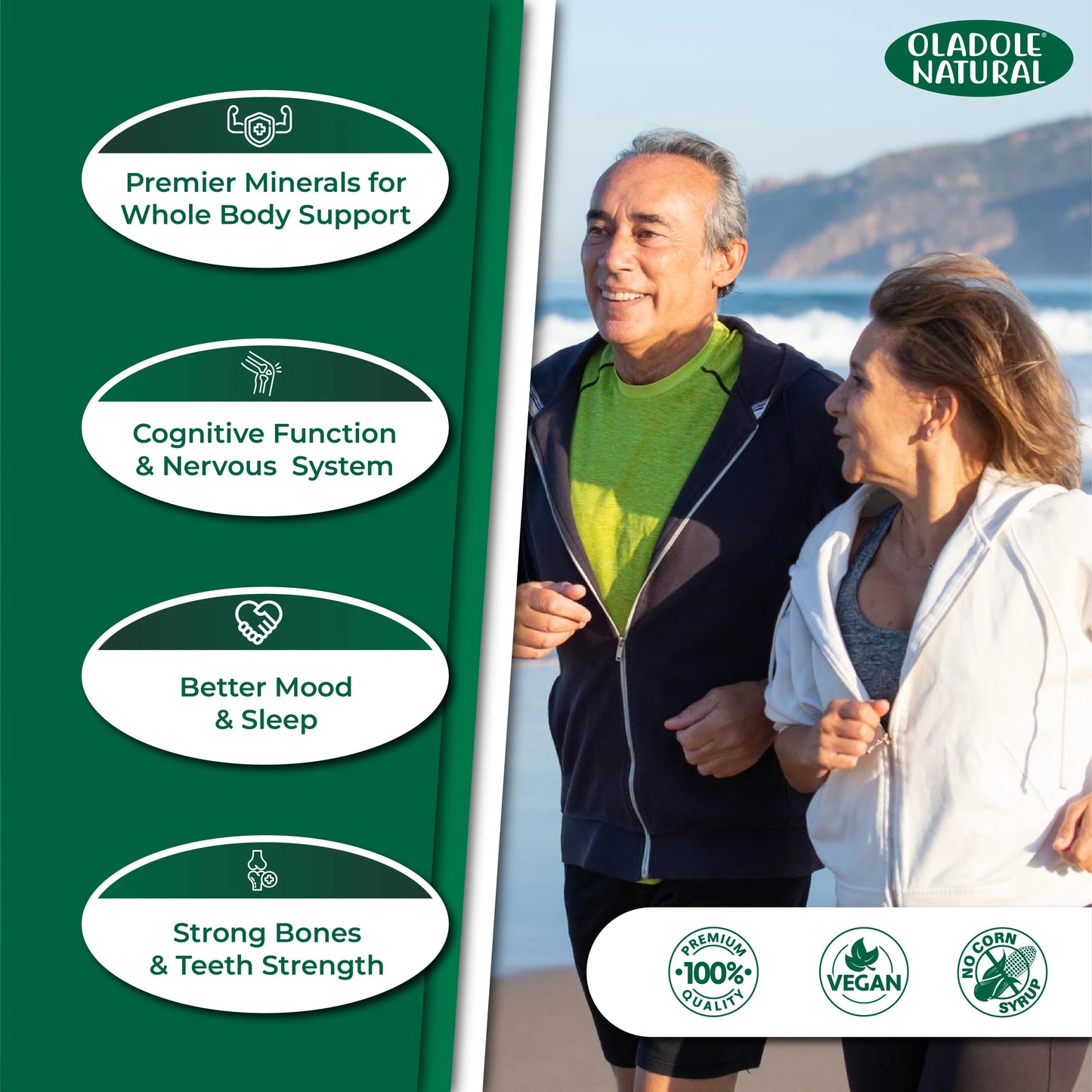 Oladole Natural Calcium & Magnesium Key Benefits