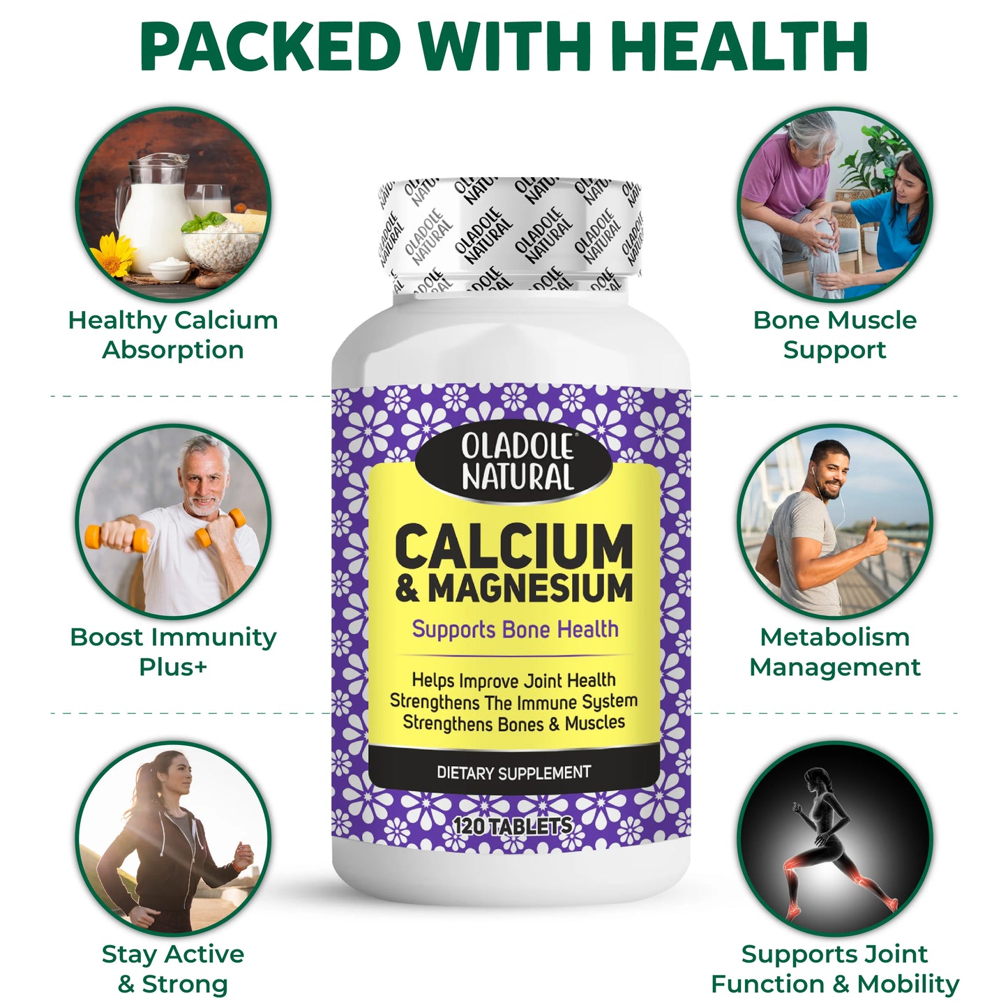 Oladole Natural Calcium & Magnesium  Health Benefits 