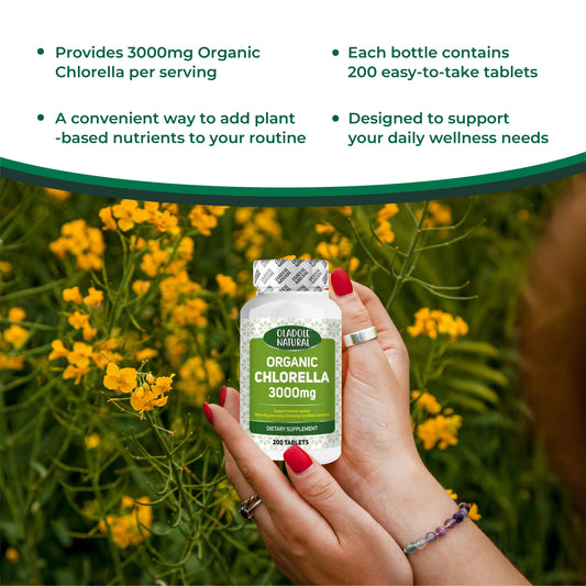 Oladole Natural Organic Chlorella 3000mg - 200 Tablets