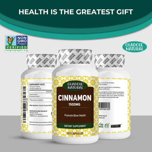 Oladole Natural Cinnamon 1500mg 120 Capsules