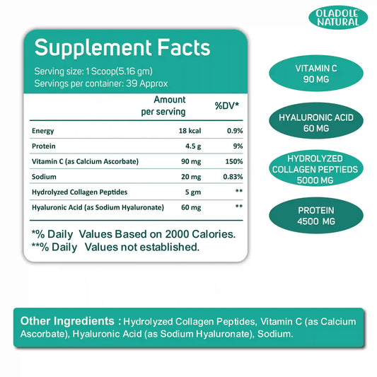 Oladole Natural Collagen Peptides Powder 201g