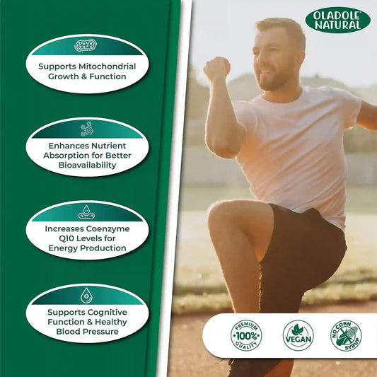 Oladole Natural CoQ10 + 95% Piperine 200mg 60 Capsules