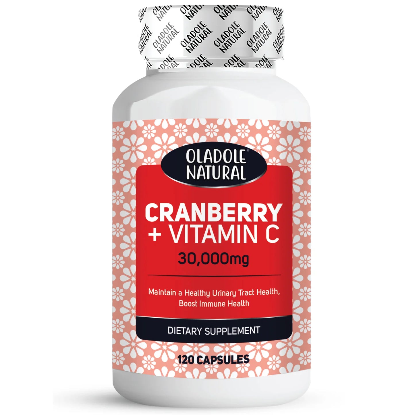 Oladole Natural Cranberry (30,000 mg) + Vitamin C 120 Capsules