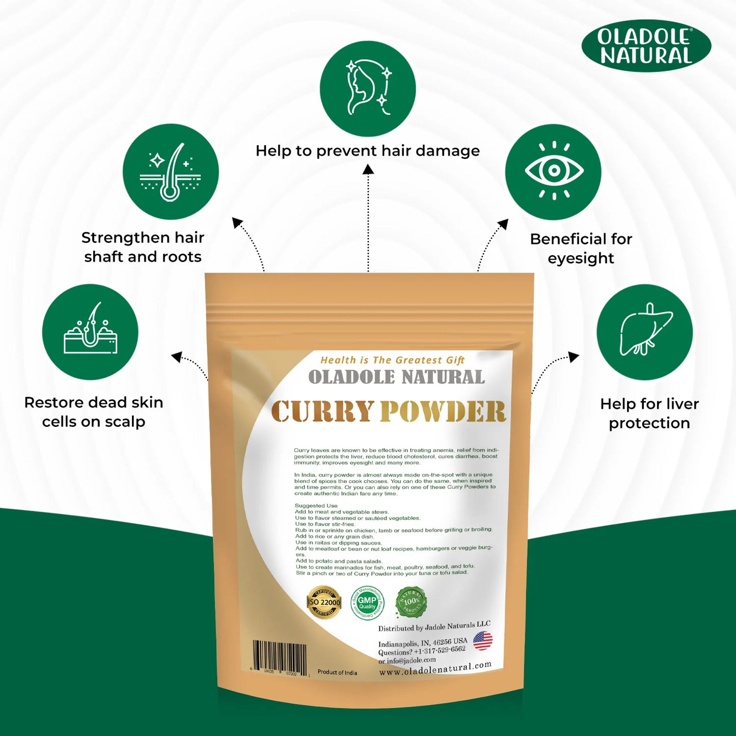 Oladole Natural Natural Curry Leaves Powder 100g