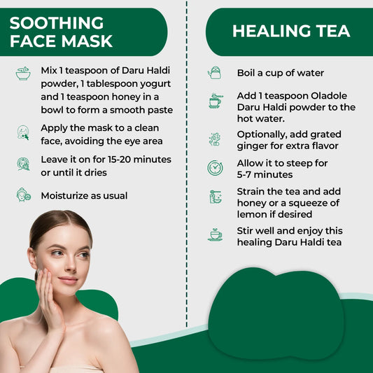 Oladole Natural Daru Haldi Powder Using 