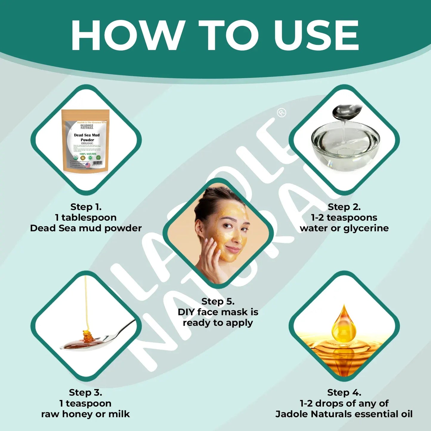 Oladole Natural Dead Sea Mud Powder 100g