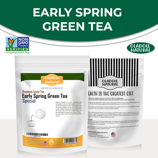 Oladote Natural Early Spring Green Tea  Front And Back 