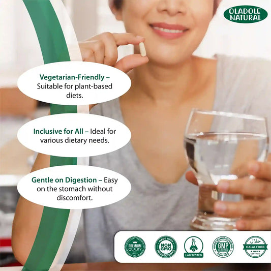 Oladole Natural Empty Capsules Size 0 Vegetarian Halal Plant Based, 25g