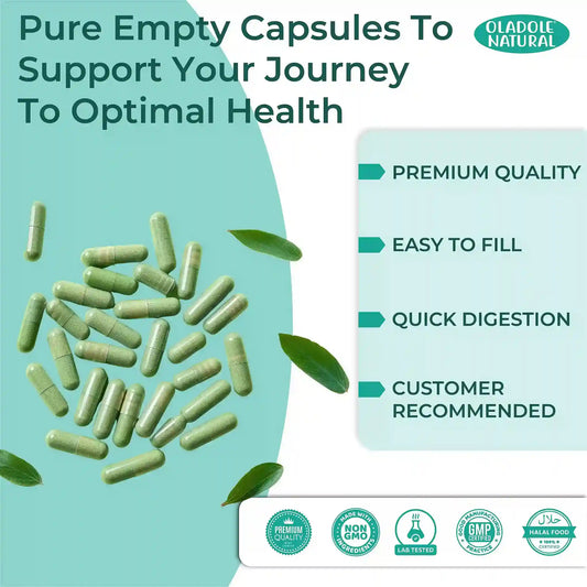 Oladole Natural Empty Capsules Size 1 Clear 31g 460 Capsules