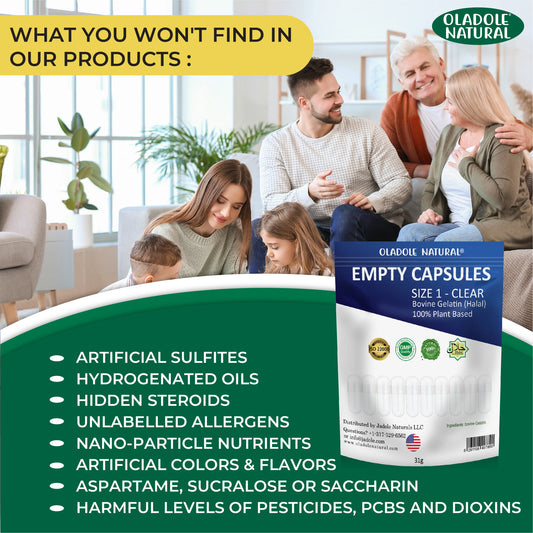 Oladole Natural empty capsules Our Product Features