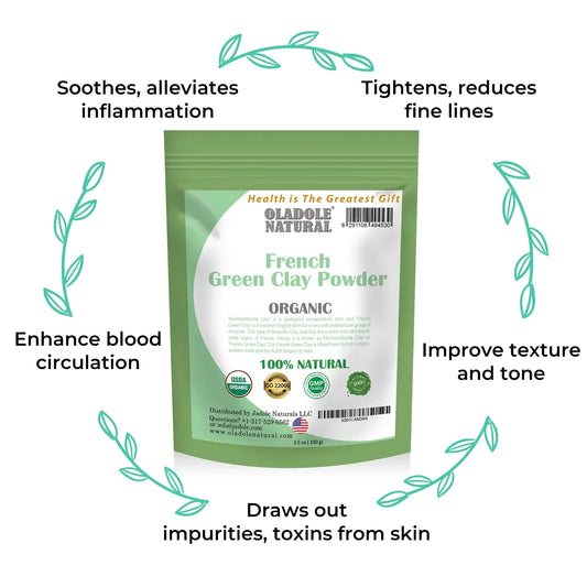 Oladole Natural French Green Clay Powder 100g