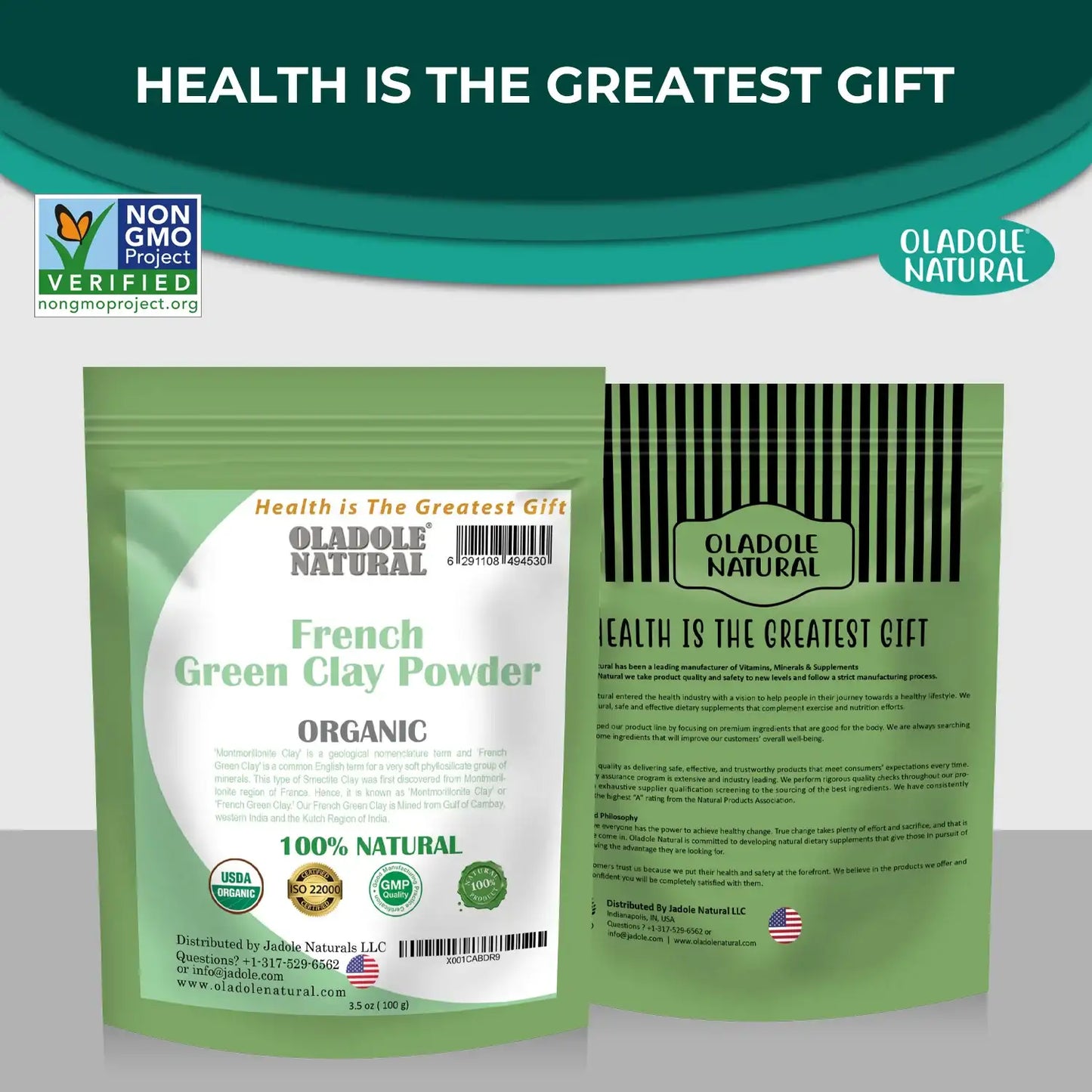 Oladole Natural French Green Clay Powder 100g