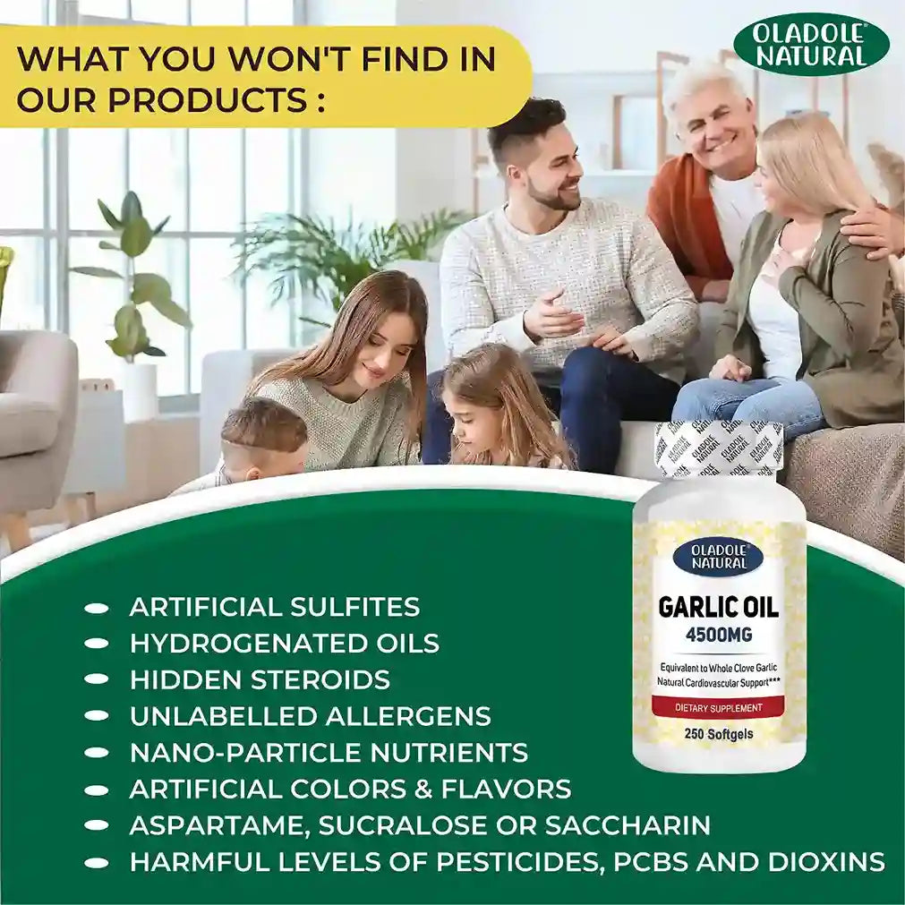 Oladole Natural Garlic Extract 1000 Mg 120 Capsules