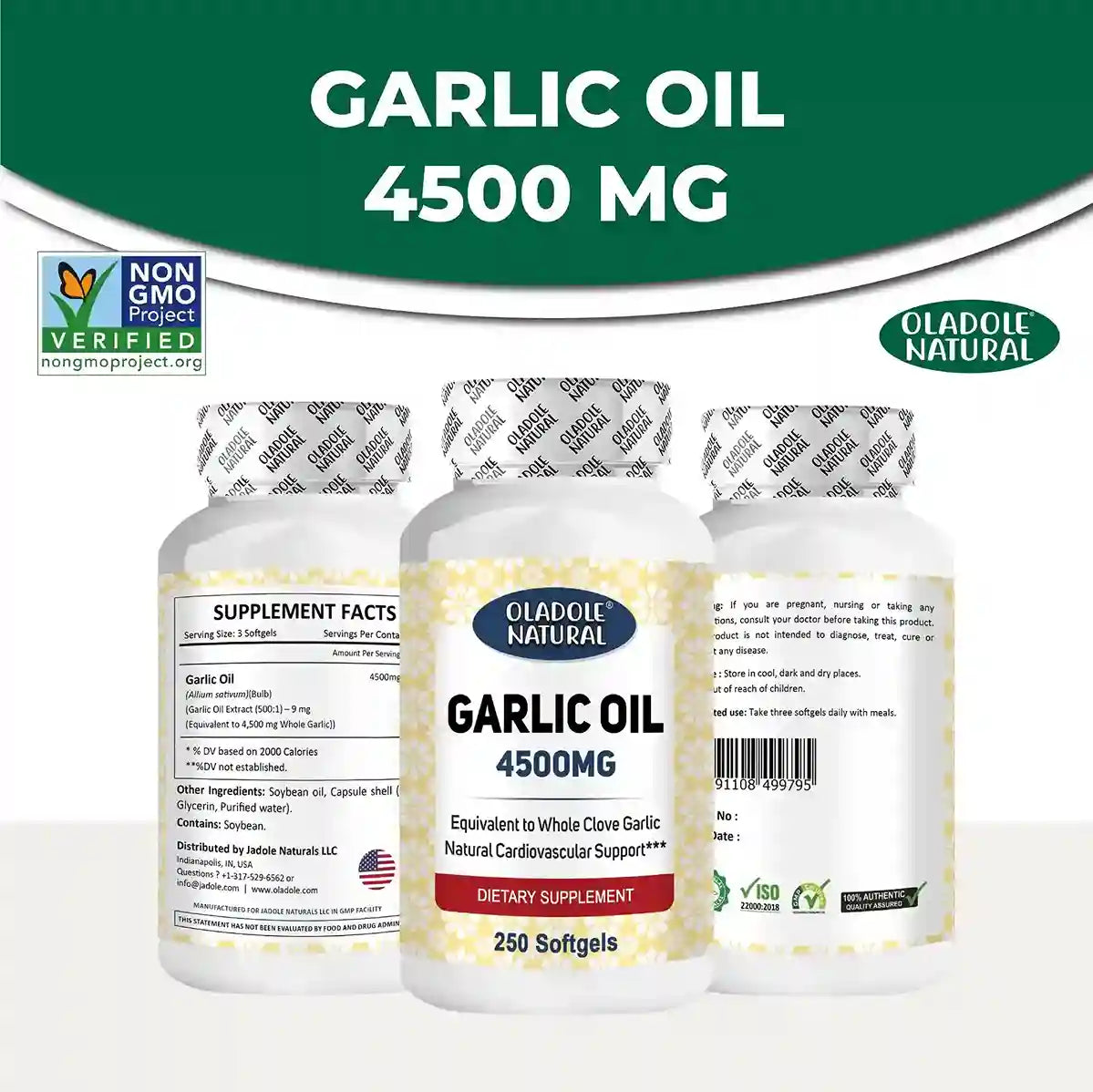 Oladole Natural Garlic Extract 1000 Mg 120 Capsules