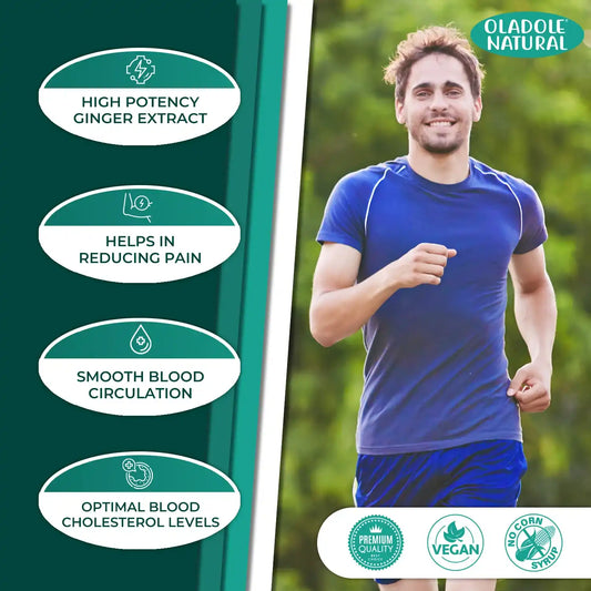 Oladole Natural Ginger Root Extract Supplement 1000 mg 120 Capsules