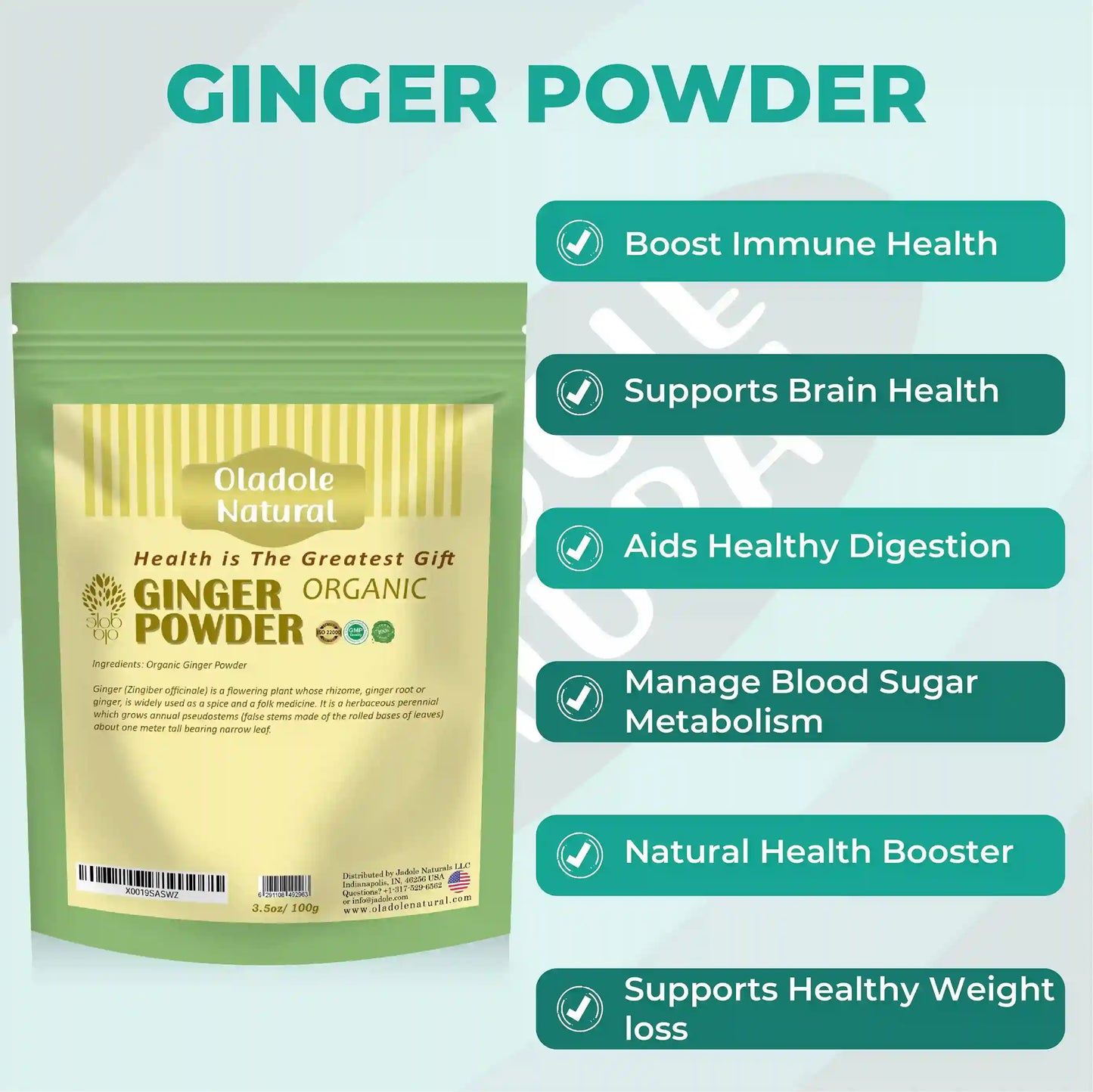 Oladole Natural Ginger Powder 100grams