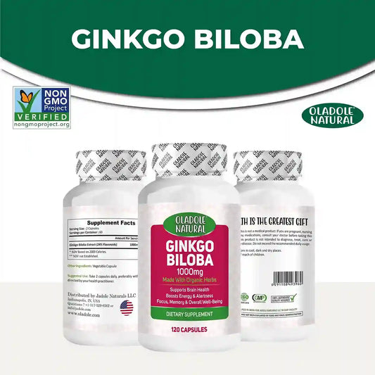 Oladole Natural Ginkgo Biloba 1000mg 120 Capsules