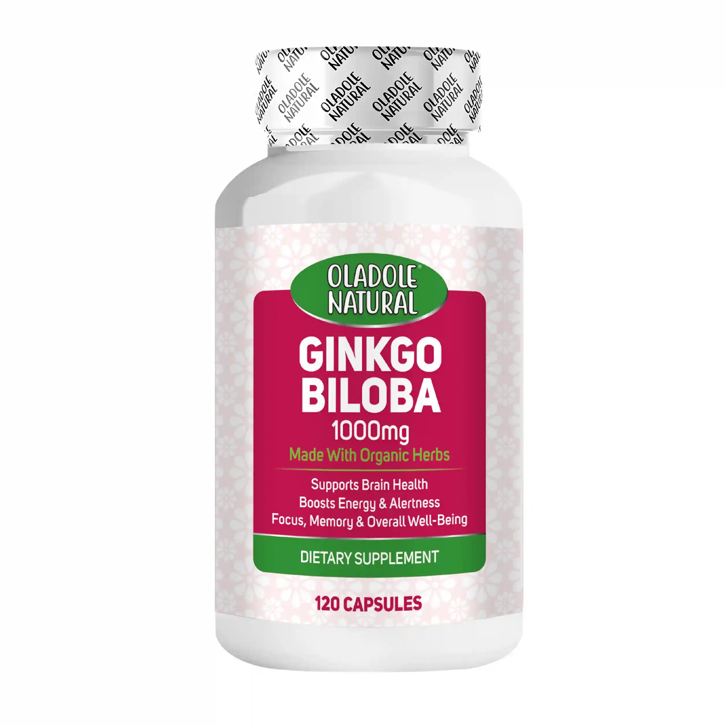 Oladole Natural Ginkgo Biloba 1000mg 120 Capsules