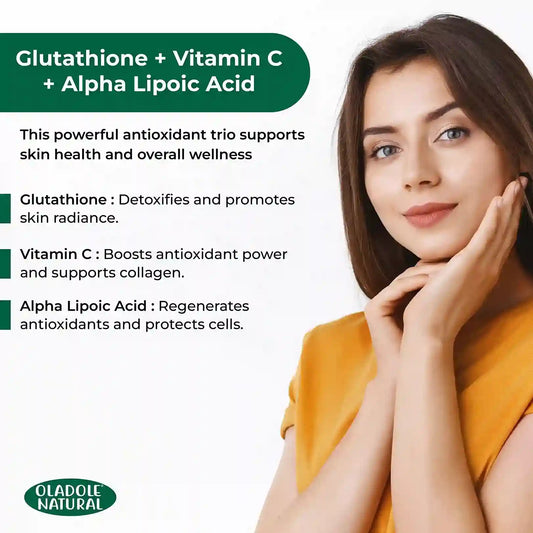 Oladole Natural Glutathione Caps with Vitamin C - 60 Capsules