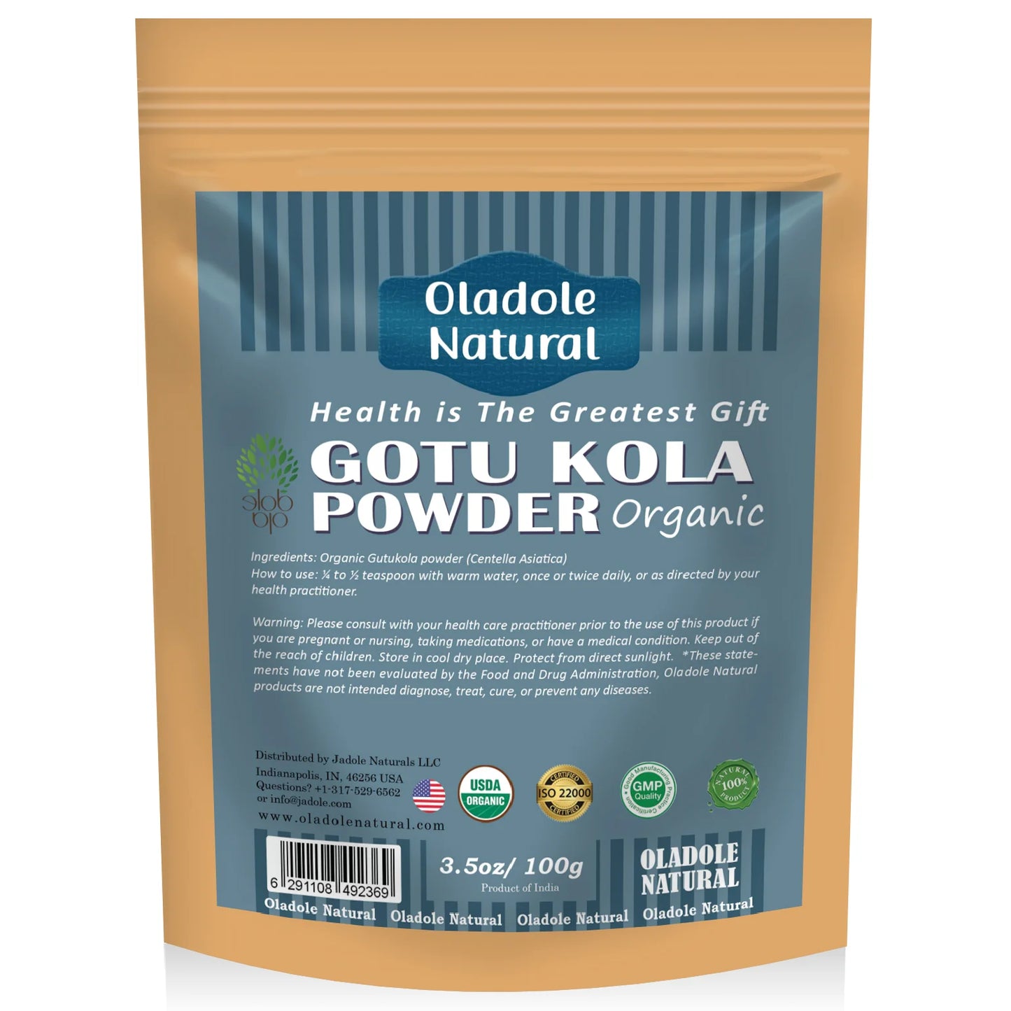 Oladole Natural Gotu Kola Powder 100g