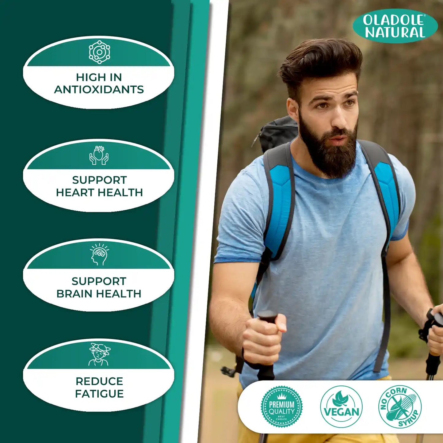 Oladole Natural Guarana Extract 100mg 120 Capsules
