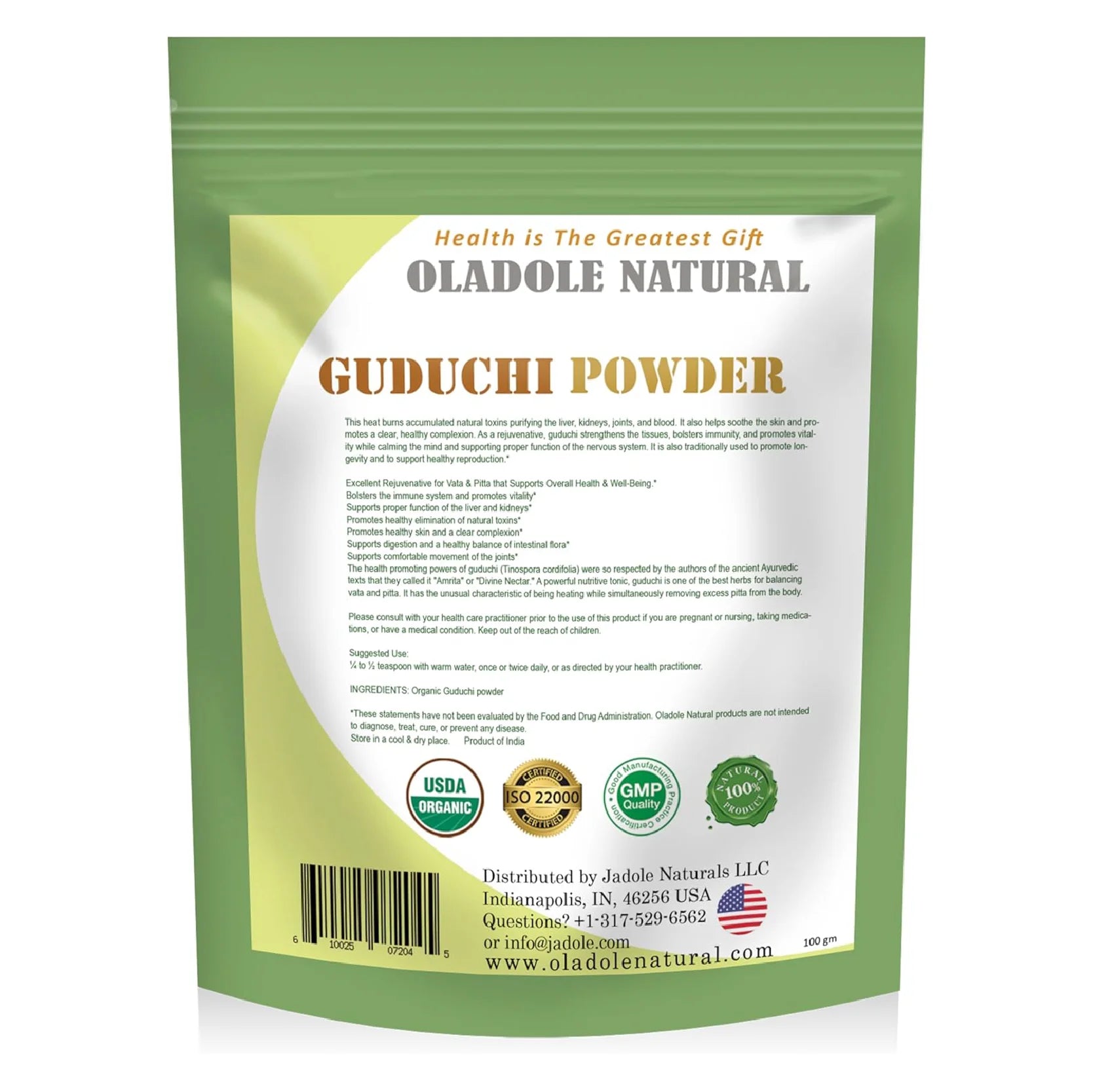 Oladole Natural Guduchi Powder 100g