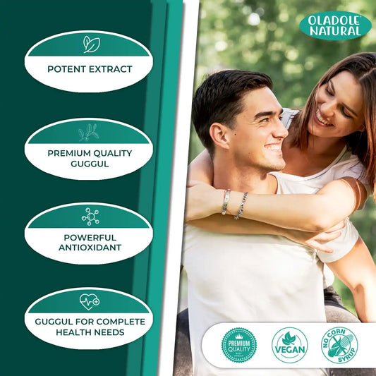 Oladole Natural Guggul Extract 1000 mg 120 Capsules