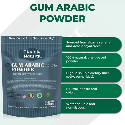 Oladole Natural Gum Arabic (Acacia) Powder - 100g