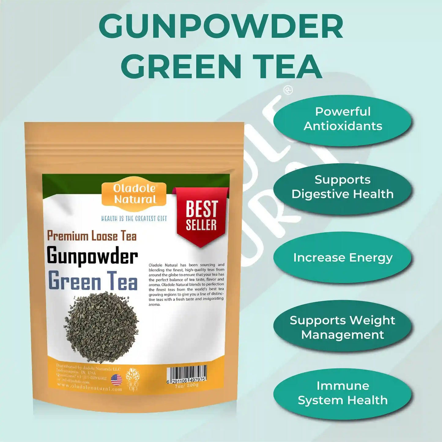Oladole Natural Gunpowder Green Tea 200g