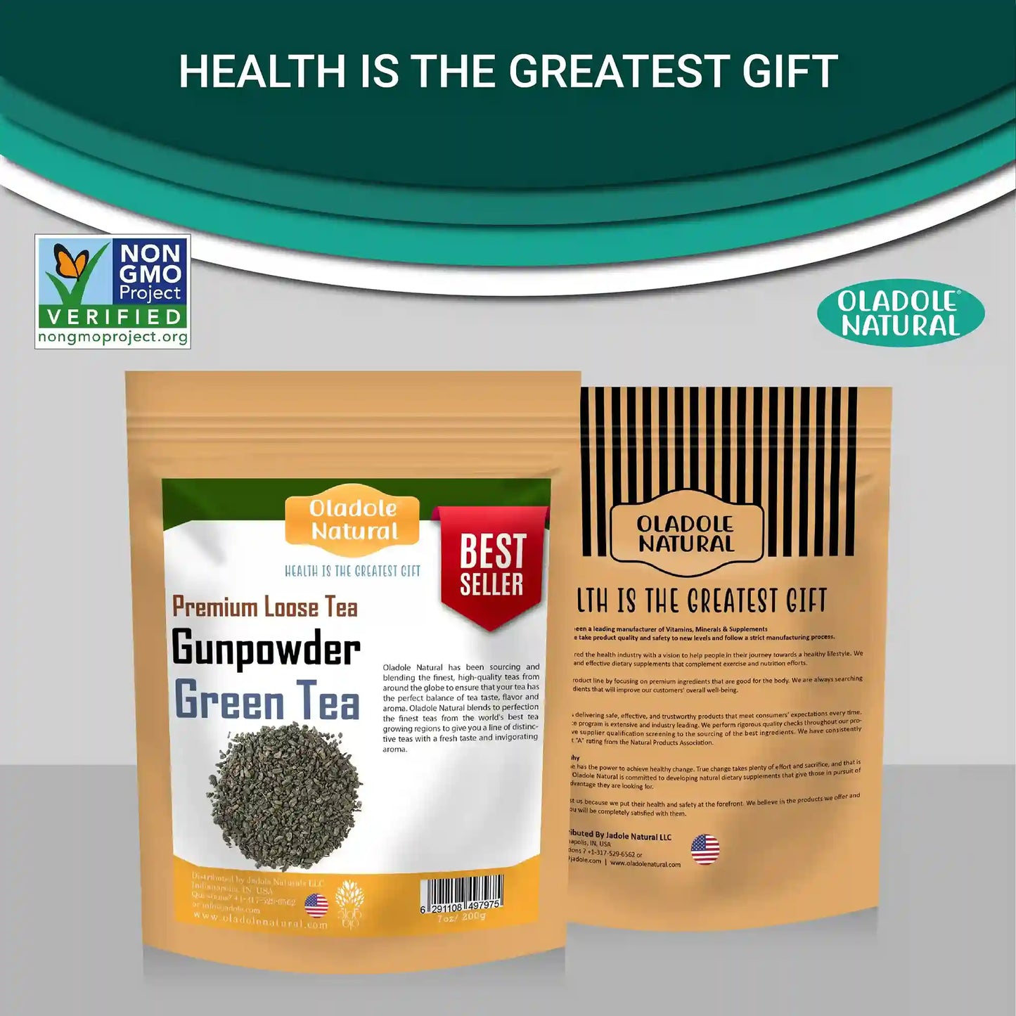 Oladole Natural Gunpowder Green Tea 200g