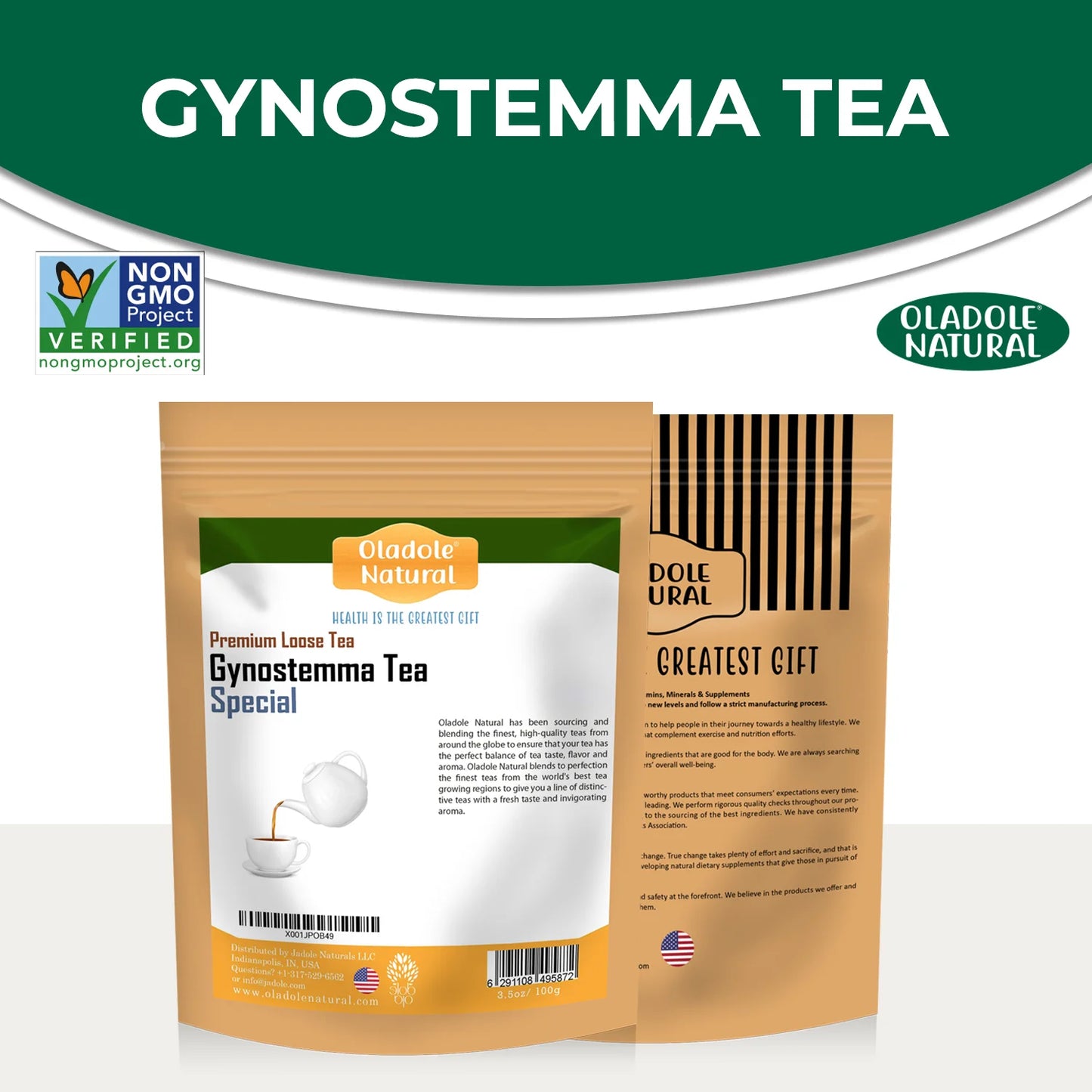  Oladole Natural Gynostemma Tea Special Front And Back 