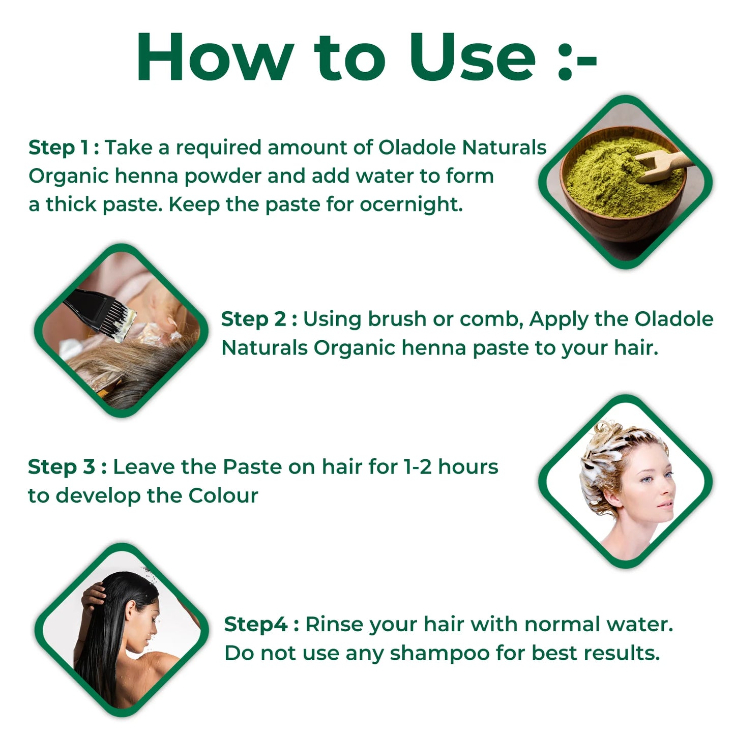 Oladole Natural Neutral Henna Powder  How To Use