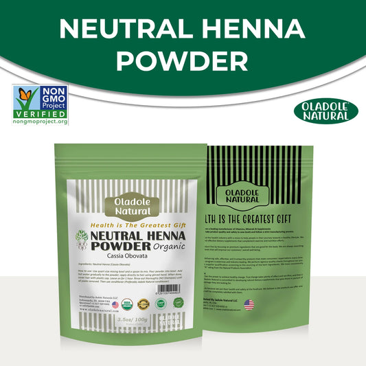 Oladole Natural Neutral Henna Powder Front And Back
