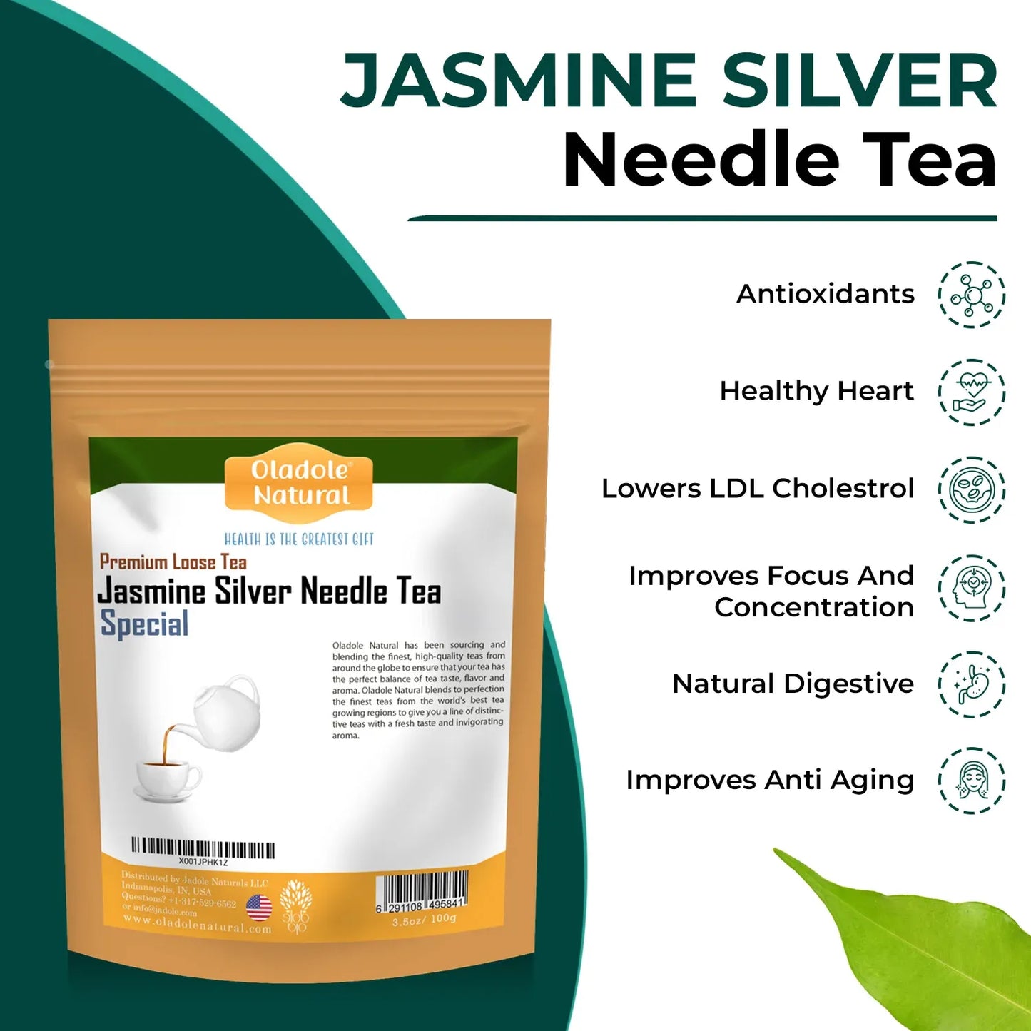 Oladole Natural Jasmine Silver Needle Tea 100g