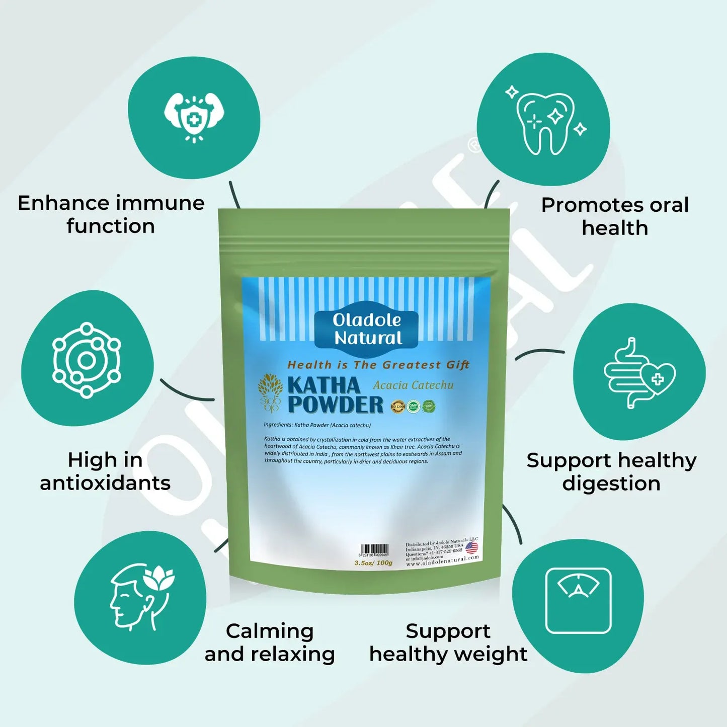Oladole Natural Pure Katha Powder 100g