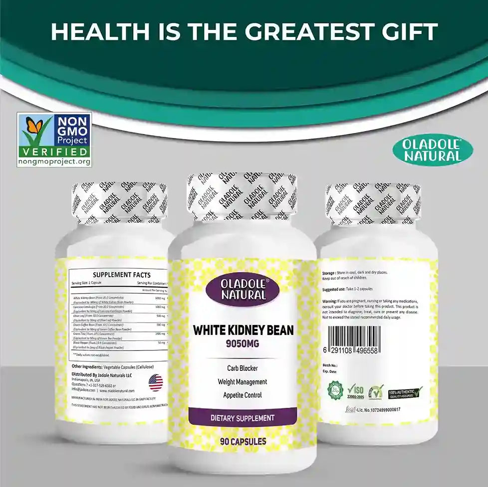 Oladole Natural White Kidney Bean 9050mg - 90 Capsules