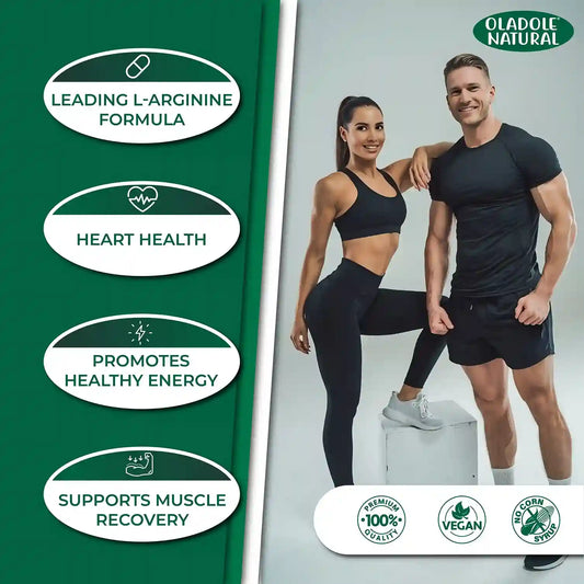 Oladole Natural Double Strength L-Arginine 1000mg, 120 Tablets