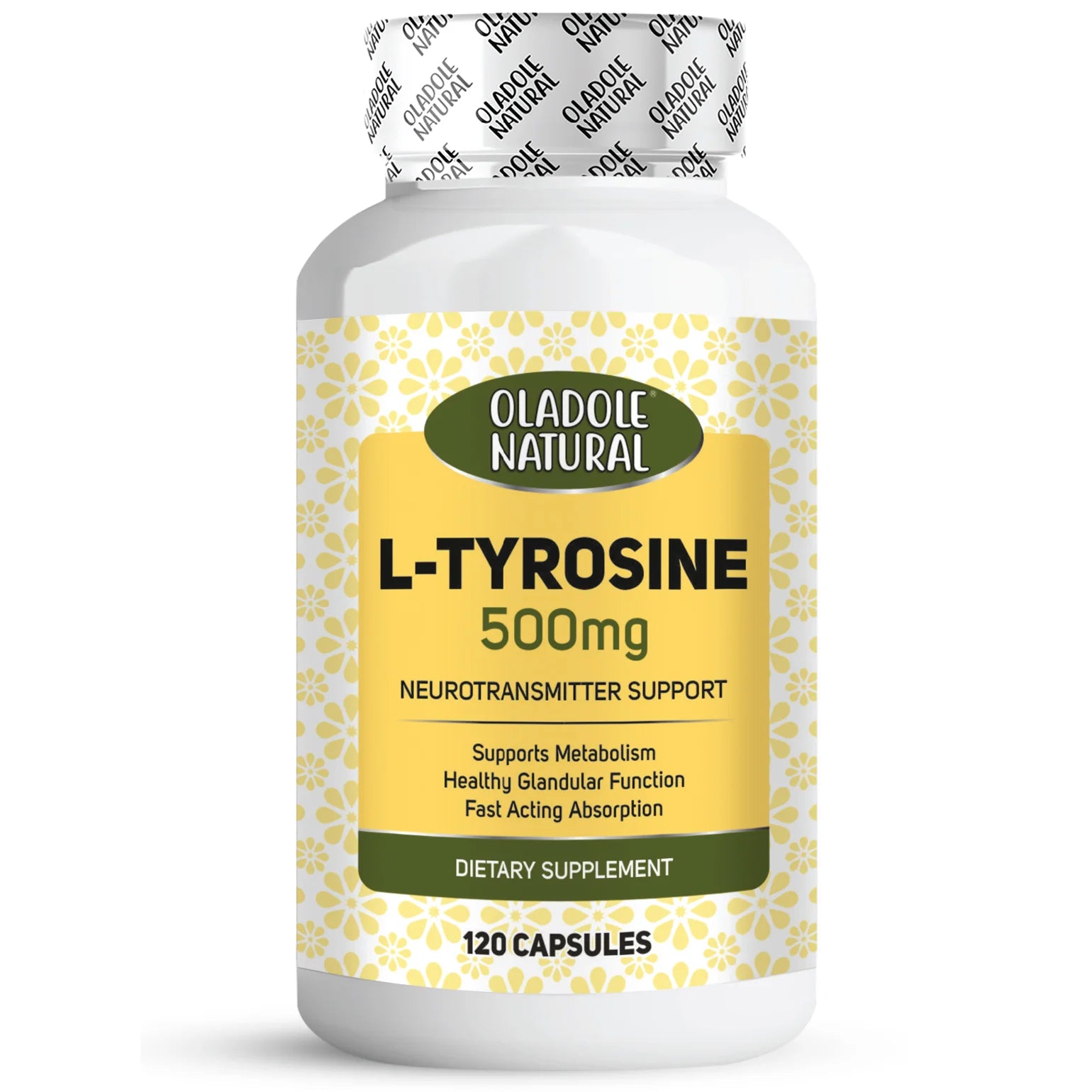 Oladole Natural L-Tyrosine 500mg, 120 Capsules