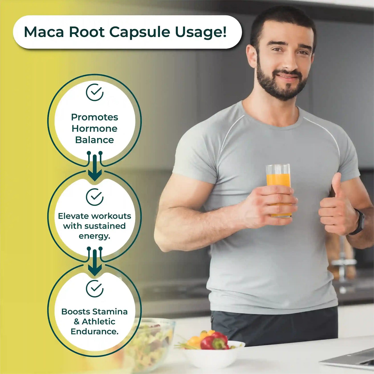 Oladole Natural Organic Maca Root Powder Capsules 8050mg 90 Capsule