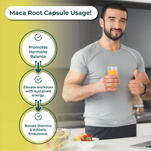 Oladole Natural Organic Maca Root Powder Capsules 8050mg 90 Capsule